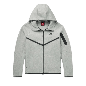 NIKE SPORTSWEAR TECH FLEECE FULL ZIP HOODIE DARK GREY HEATHER — Stock