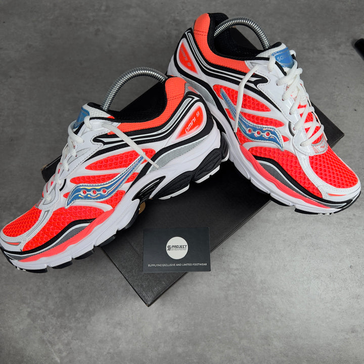 SAUCONY PROGRID OMNI 9 SPEED SHADES SILVER ORANGE