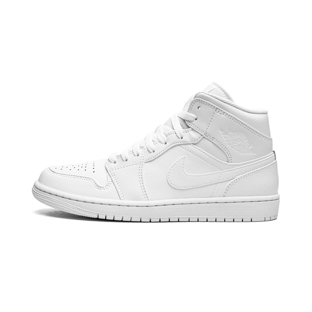 JORDAN 1 MID TRIPLE WHITE (2023) (GS)