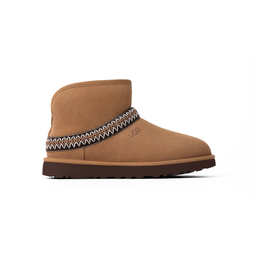 UGG CLASSIC MINI CRESCENT CHESTNUT (WOMEN&