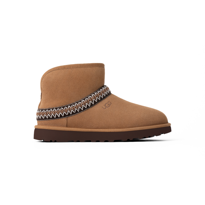 UGG CLASSIC MINI CRESCENT CHESTNUT (WOMEN&