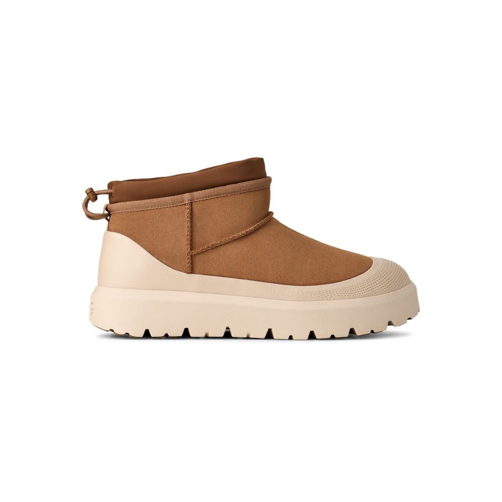 UGG CLASSIC ULTRA MINI WEATHER HYBRID BOOT CHESTNUT WHITECAP