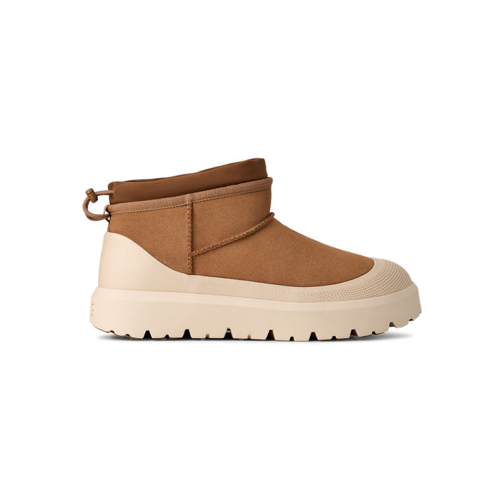 UGG CLASSIC ULTRA MINI WEATHER HYBRID BOOT CHESTNUT WHITECAP