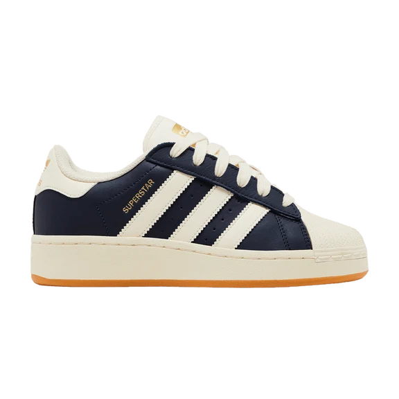 ADIDAS SUPERSTAR XLG NIGHT INDIGO CREAM WHITE GUM WOMENS