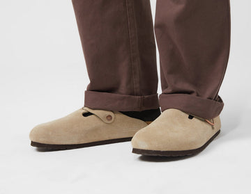 BIRKENSTOCK BOSTON WOMEN'S TAUPE SUEDE