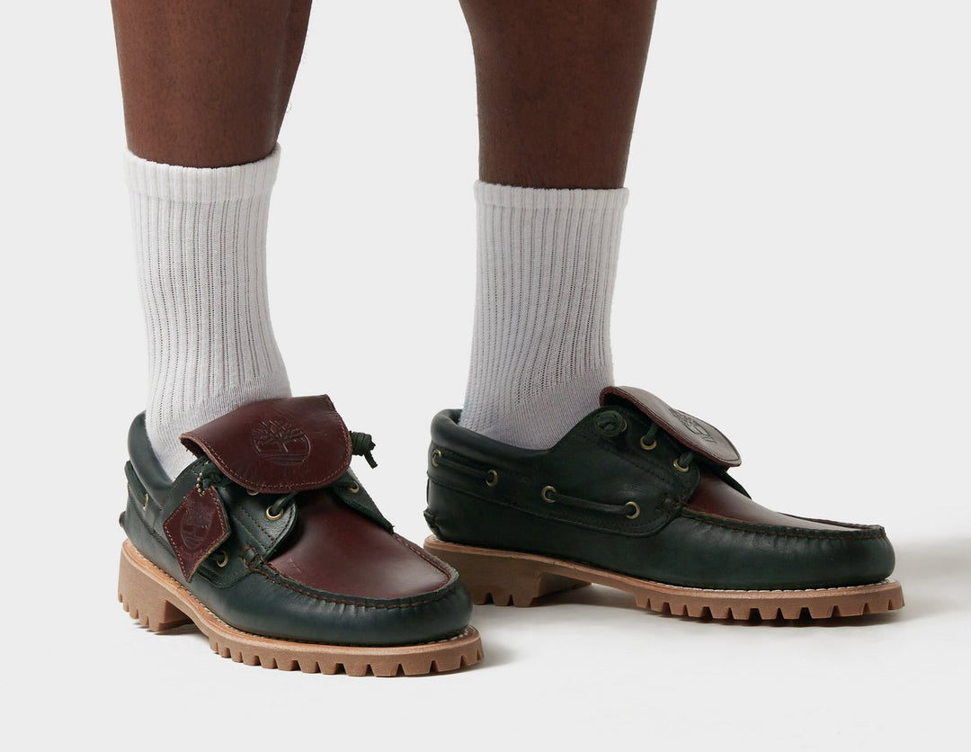 TIMBERLAND AUTHENTIC 3-EYE LUG BOAT SHOE BROWN