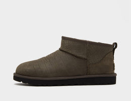 UGG CLASSIC ULTRA MINI EMBOSSED BOOT GREY