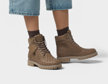 TIMBERLAND TEXTURED PREMIUM 6 INCH BOOT WOMEN'S GREY