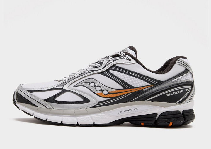 SAUCONY PROGRID GUIDE 7 WHITE SILVER ORANGE