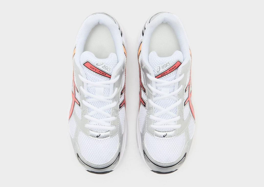 ASICS GEL-1130 WHITE METALLIC SILVER RED GS