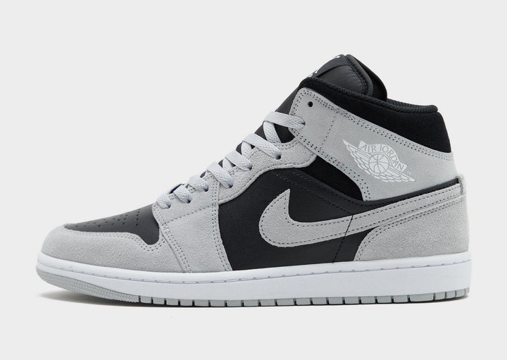 JORDAN AIR 1 MID WHITE BLACK LIGHT SMOKE