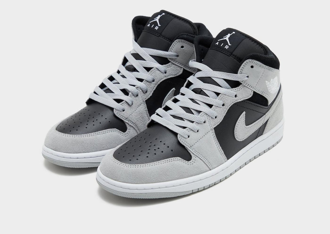 JORDAN AIR 1 MID WHITE BLACK LIGHT SMOKE