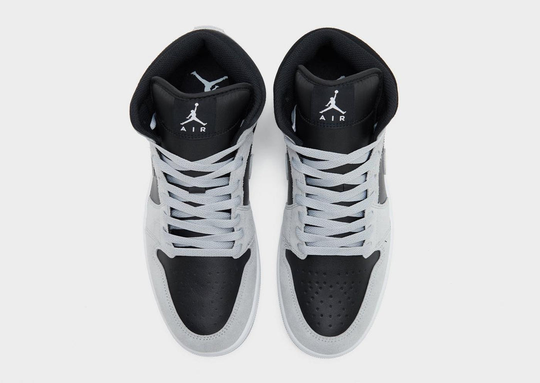 JORDAN AIR 1 MID WHITE BLACK LIGHT SMOKE