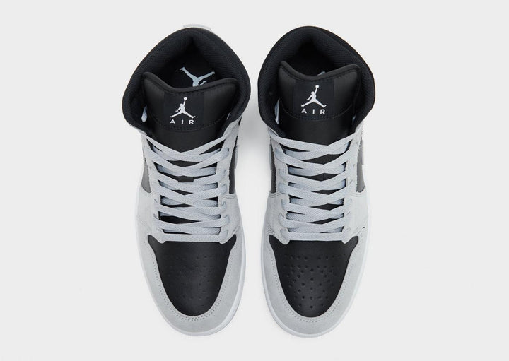 JORDAN AIR 1 MID WHITE BLACK LIGHT SMOKE