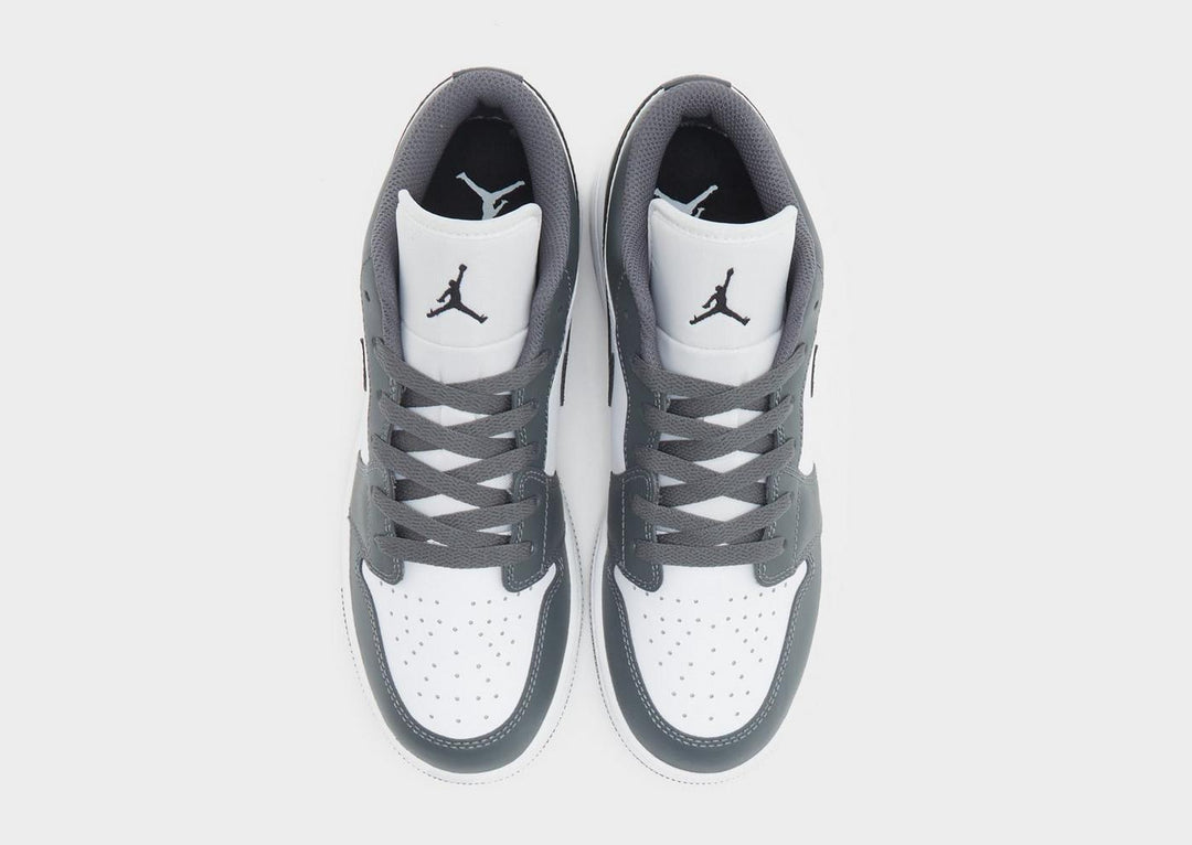 JORDAN AIR 1 LOW IRON GREY WHITE BLACK GS