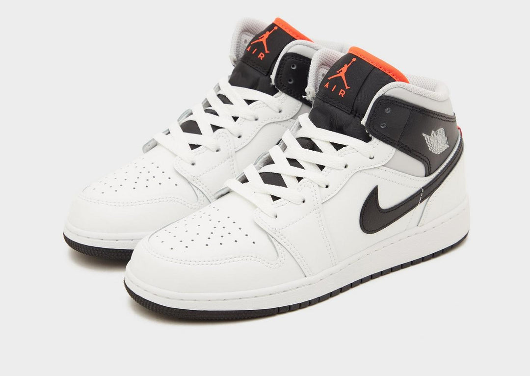 JORDAN AIR 1 MID SUMMIT WHITE BLACK INFRARED GS