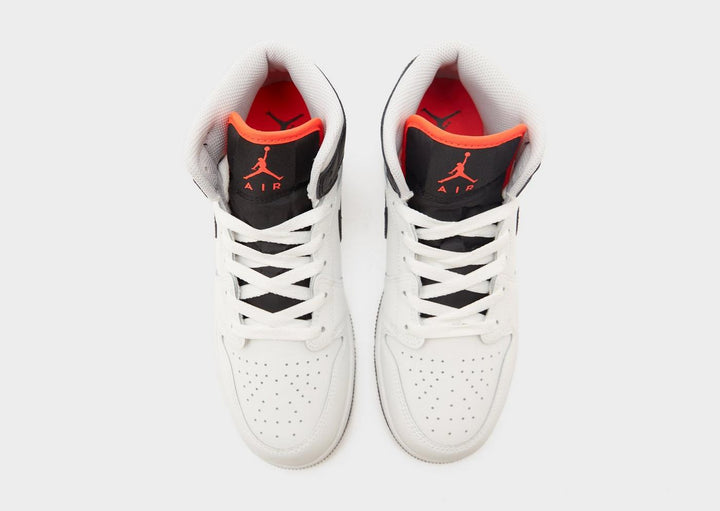 JORDAN AIR 1 MID SUMMIT WHITE BLACK INFRARED GS
