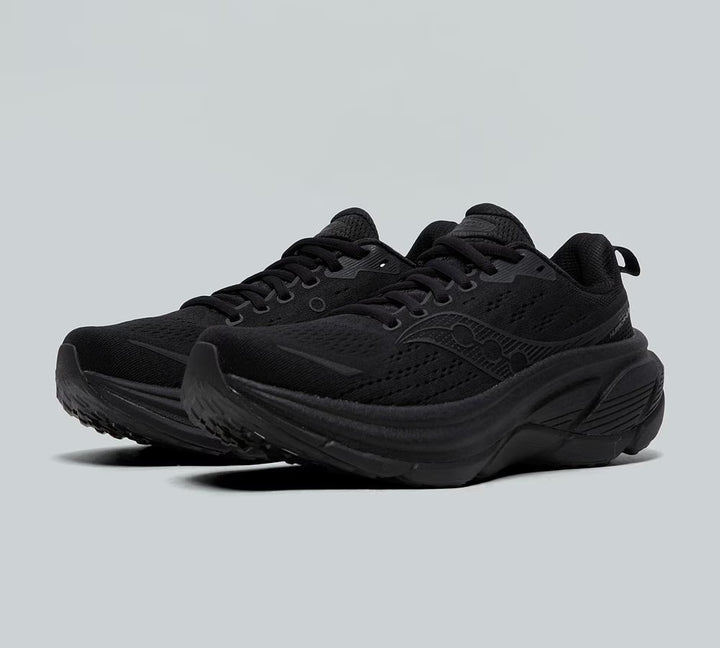 SAUCONY WOMENS HURRICANE 25 RUNNING TRAINER TRIPLE BLACK