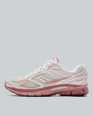 SAUCONY PROGRID GUIDE 7 TRAINER WHITE / PEACH