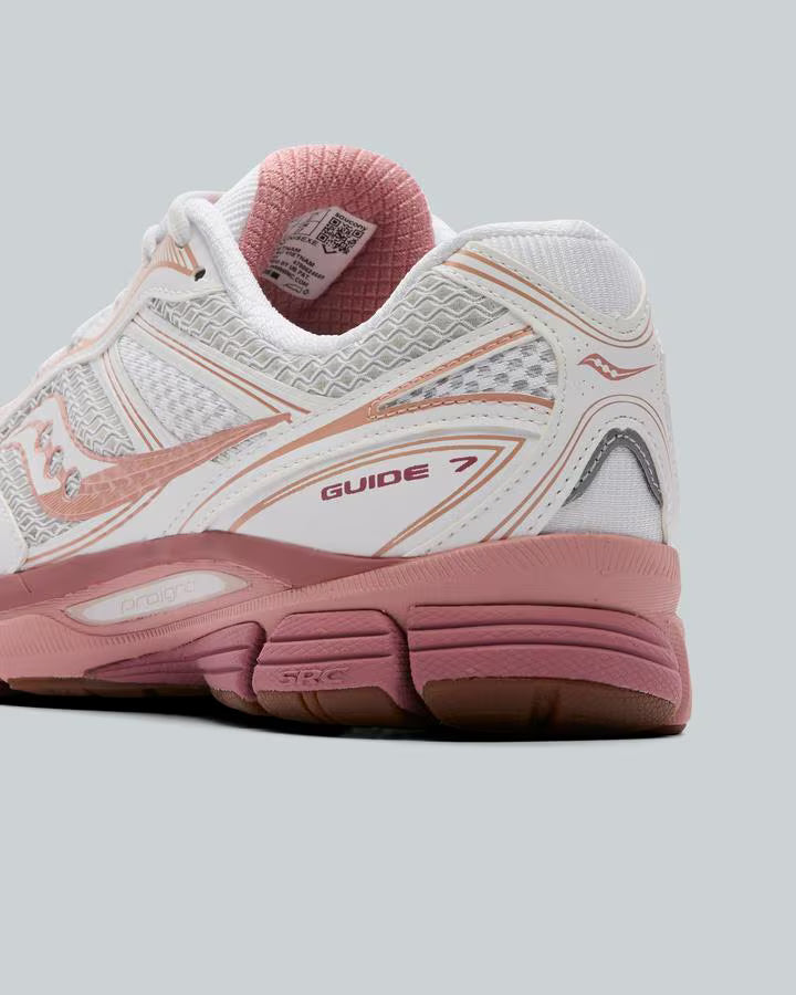 SAUCONY PROGRID GUIDE 7 TRAINER WHITE / PEACH