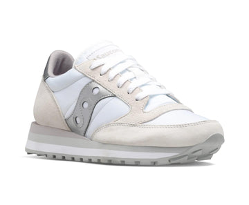 SAUCONY WOMEN'S JAZZ TRIPLE WHITE SILVER — Stock