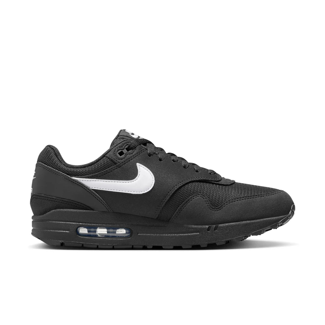 NIKE AIR MAX 1 BLACK WHITE SWOOSH