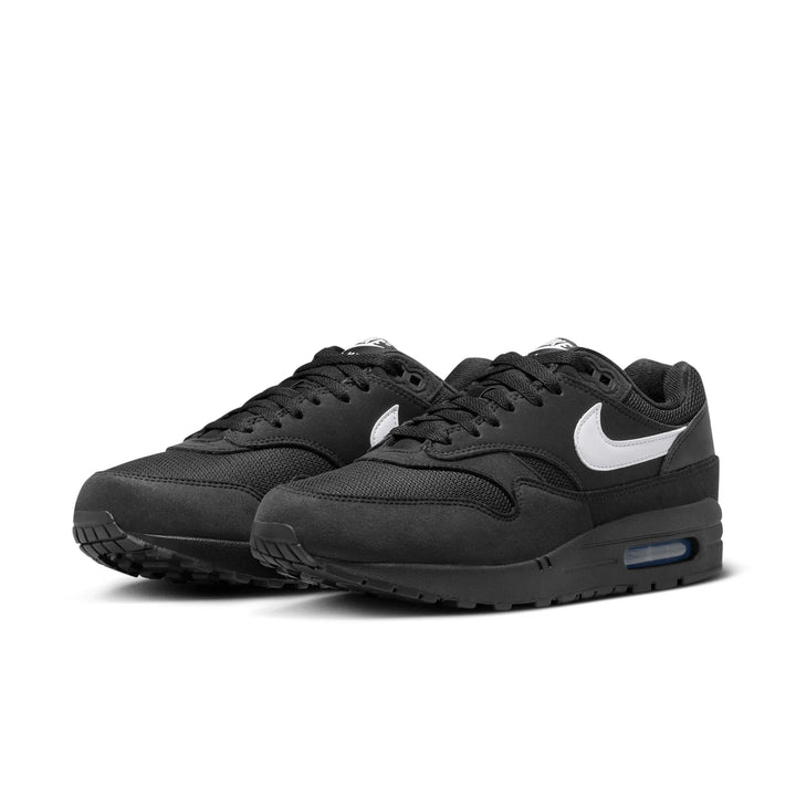 NIKE AIR MAX 1 BLACK WHITE SWOOSH