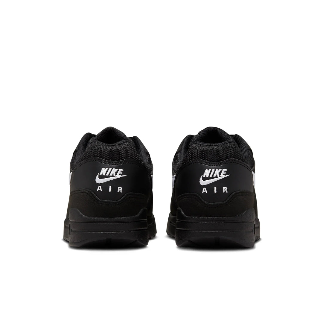 NIKE AIR MAX 1 BLACK WHITE SWOOSH