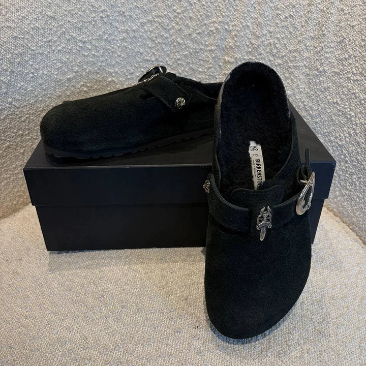 CHROMEHEARTS CHROME HEARTS BIRKENSTOCKS BLACK