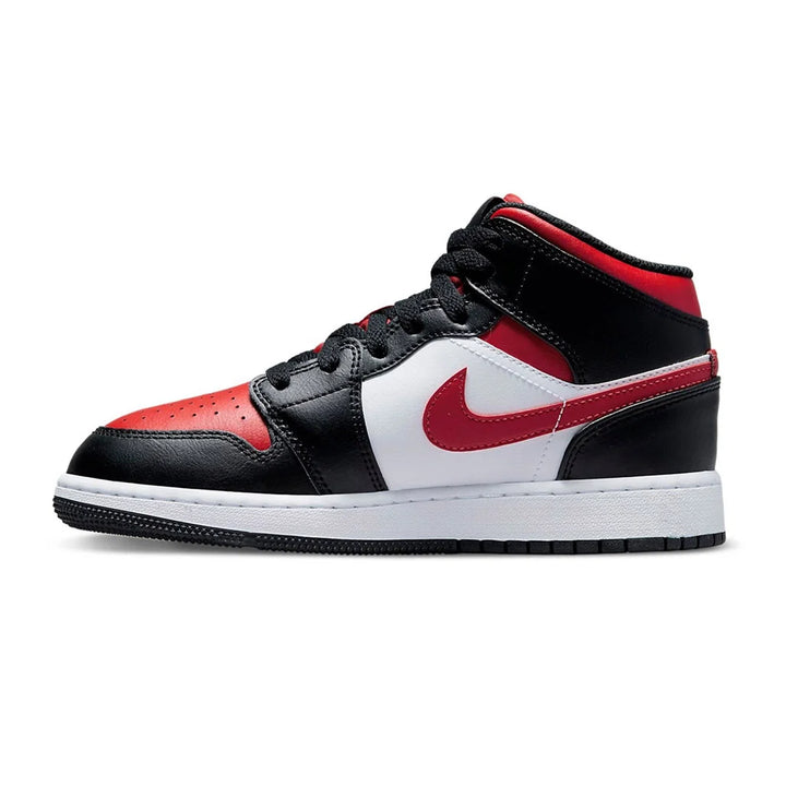 JORDAN AIR JORDAN 1 MID BLACK FIRE RED GS