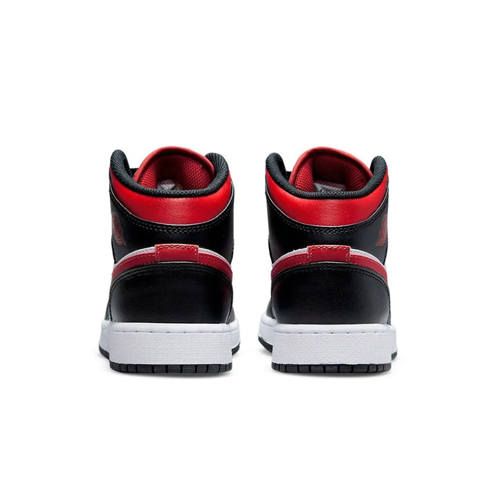 JORDAN AIR JORDAN 1 MID BLACK FIRE RED GS