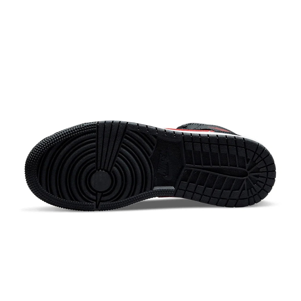 JORDAN AIR JORDAN 1 MID BLACK FIRE RED GS