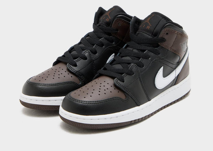 JORDAN AIR 1 MID BLACK BROWN GS