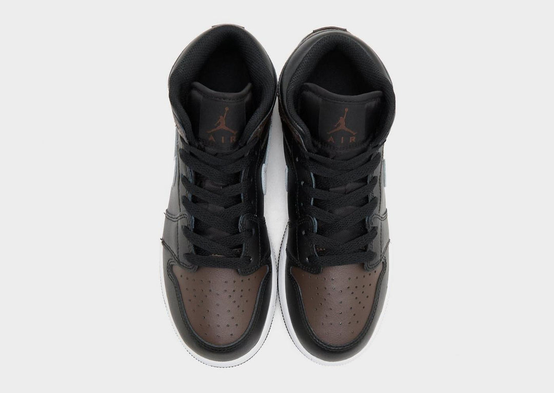 JORDAN AIR 1 MID BLACK BROWN GS