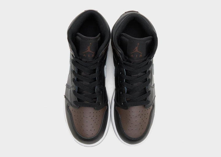 JORDAN AIR 1 MID BLACK BROWN GS