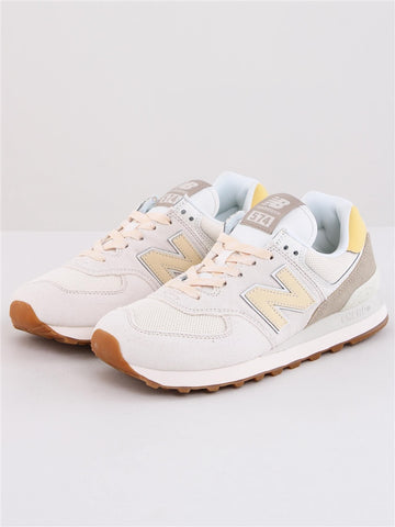 NEW BALANCE 574 WHITE / GREY / YELLOW