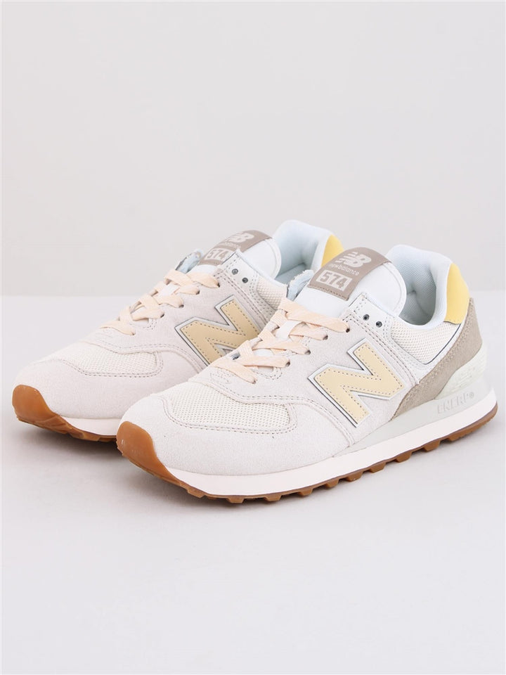 NEW BALANCE 574 WHITE / GREY / YELLOW