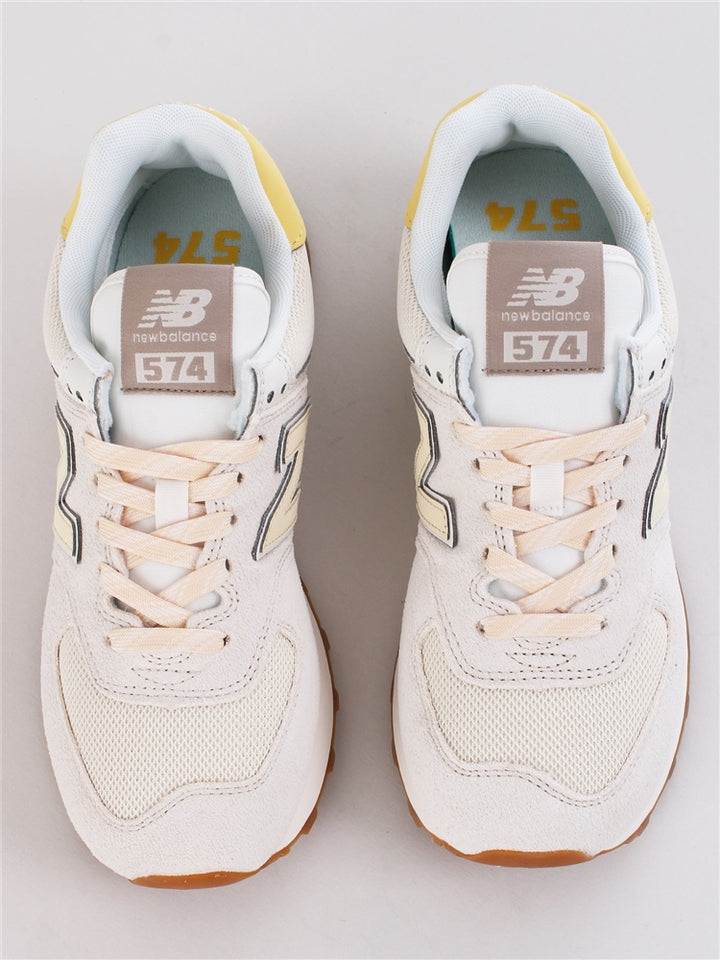 NEW BALANCE 574 WHITE / GREY / YELLOW
