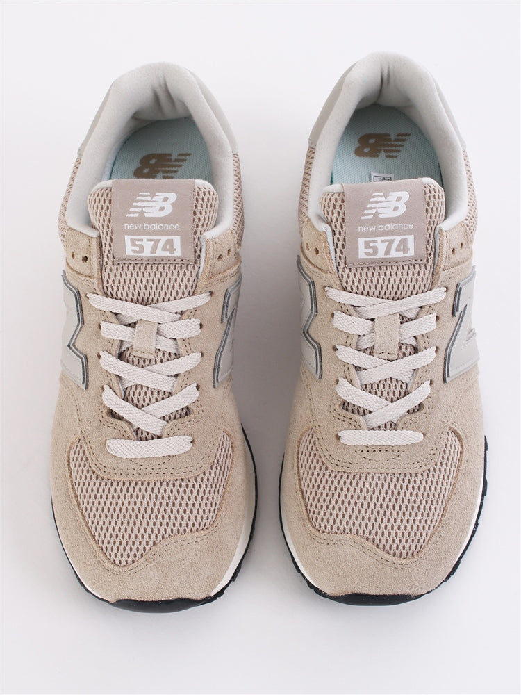 NEW BALANCE 574 BEIGE WITH NB WHITE
