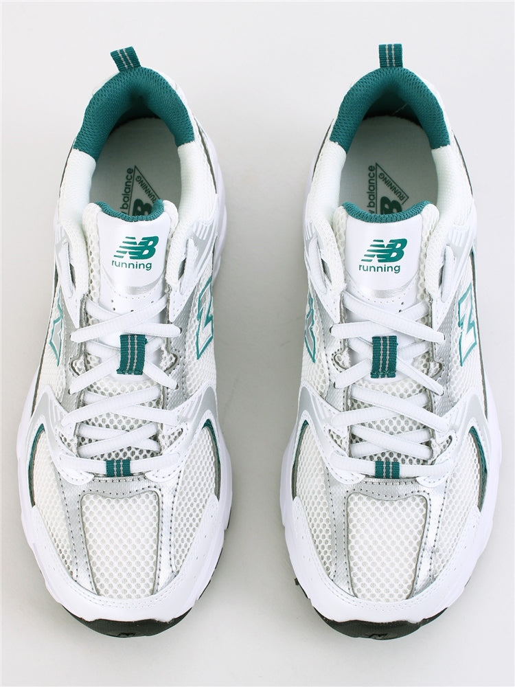 NEW BALANCE 530 WHITE / SILVER METALLIC / GREEN
