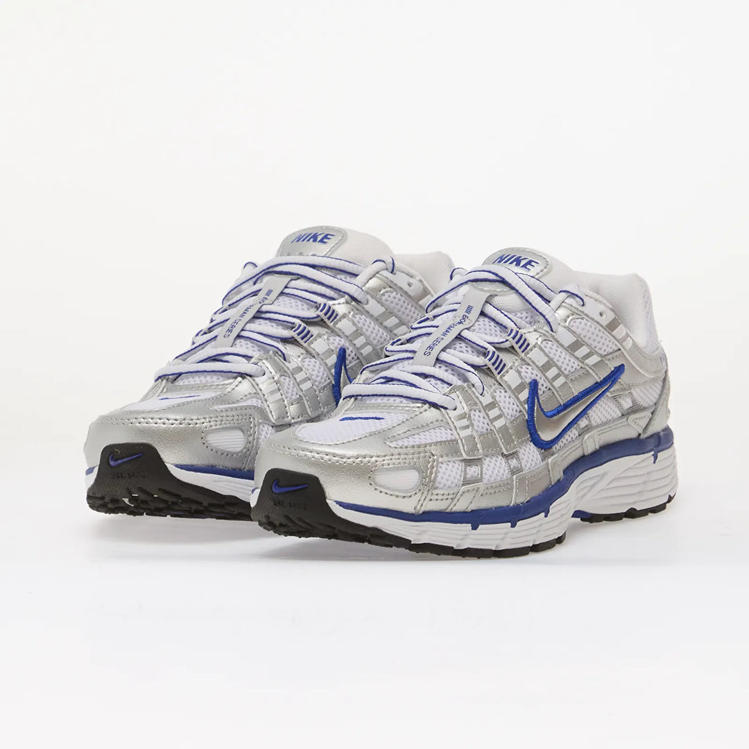 NIKE P-6000 WHITE/ METALLIC SILVER-OLD ROYAL-BLACK