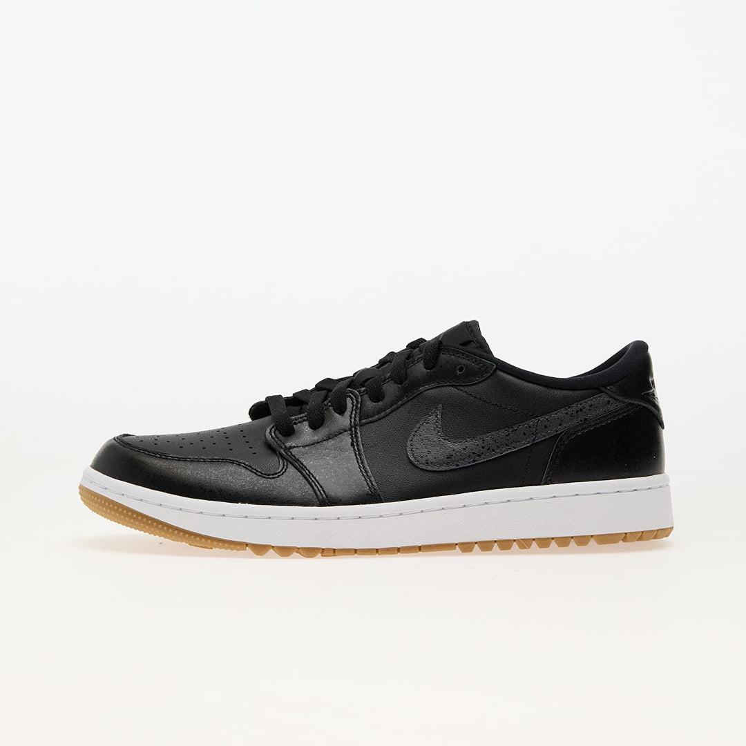 AIR JORDAN 1 LOW GOLF BLACK/ ANTHRACITE-GUM MED BROWN-WHITE