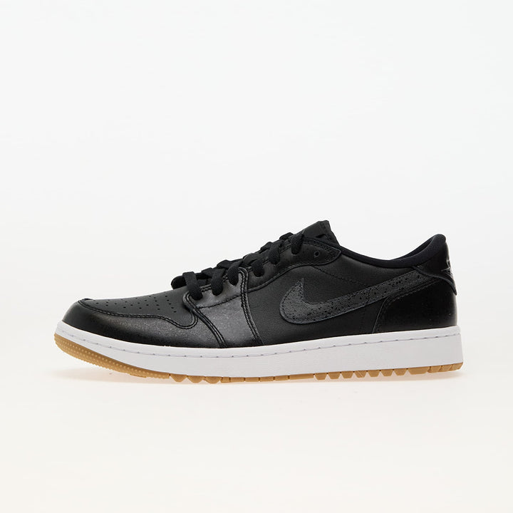 AIR JORDAN 1 LOW GOLF BLACK/ ANTHRACITE-GUM MED BROWN-WHITE