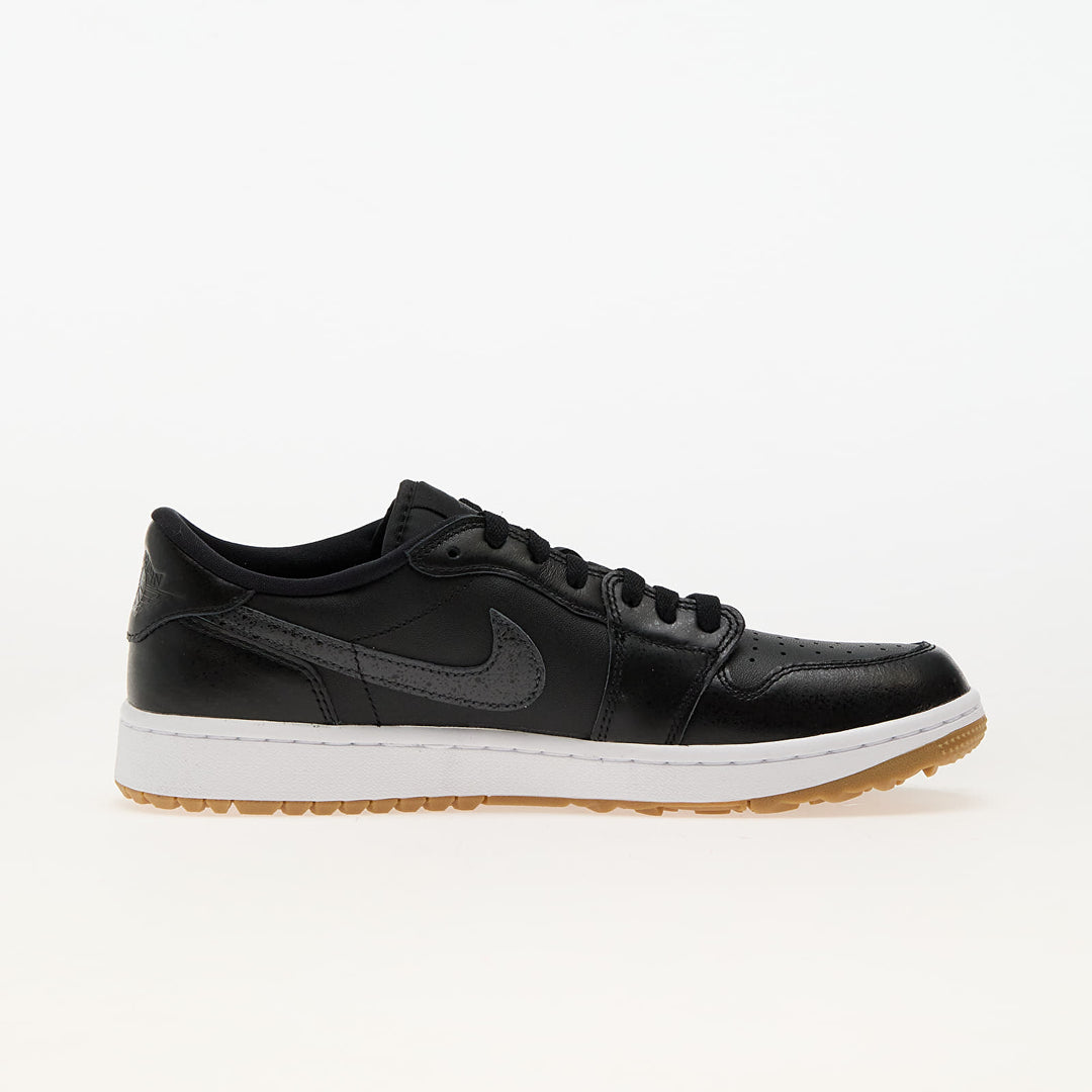 AIR JORDAN 1 LOW GOLF BLACK/ ANTHRACITE-GUM MED BROWN-WHITE