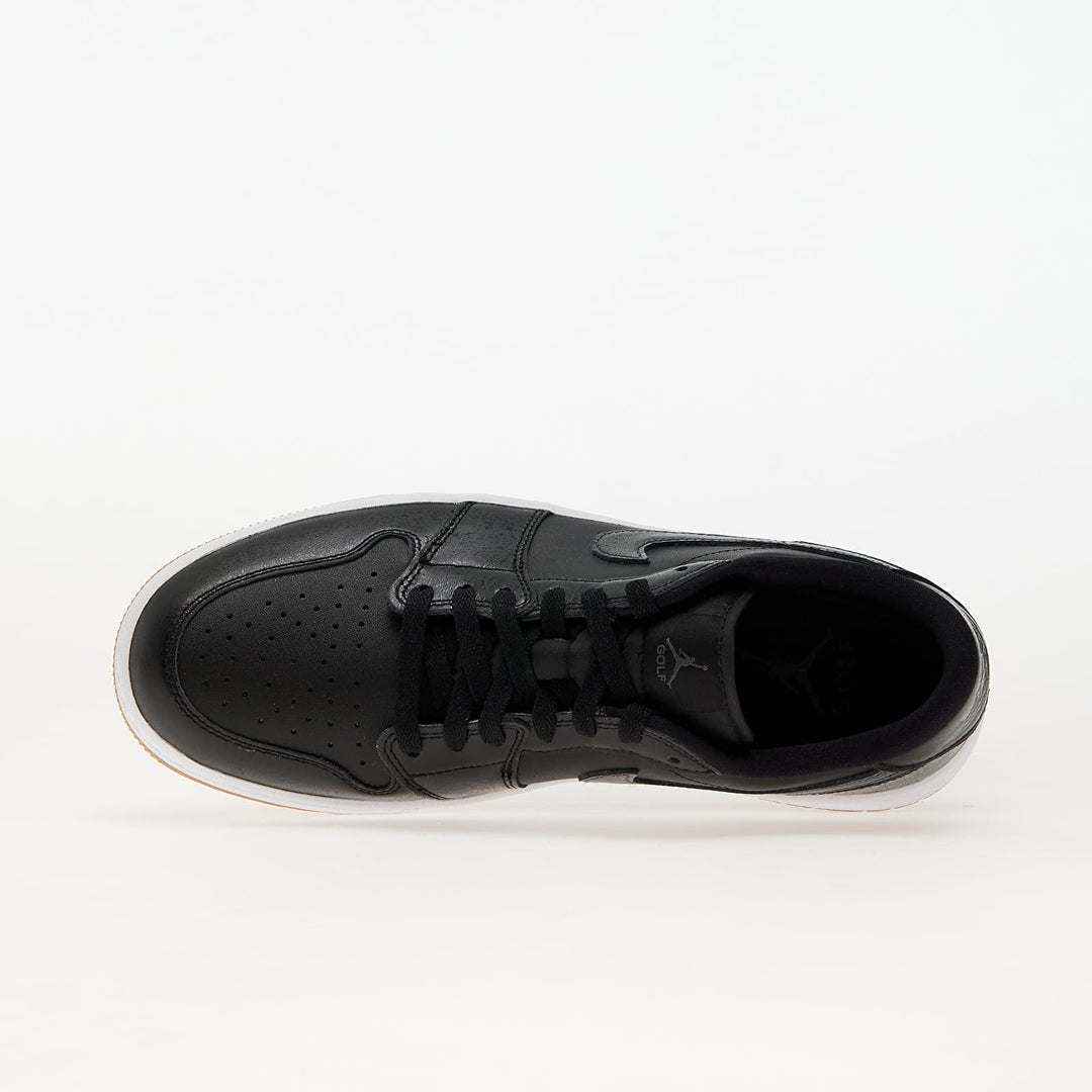 AIR JORDAN 1 LOW GOLF BLACK/ ANTHRACITE-GUM MED BROWN-WHITE