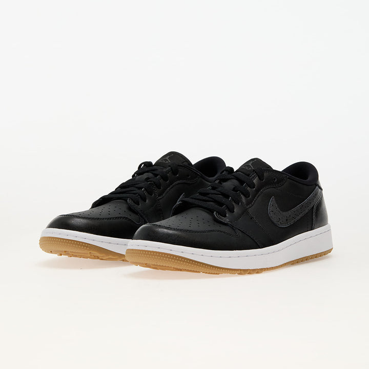 AIR JORDAN 1 LOW GOLF BLACK/ ANTHRACITE-GUM MED BROWN-WHITE