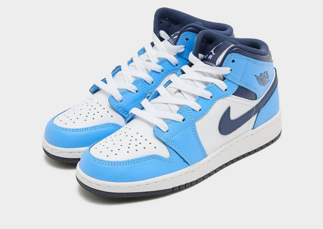 JORDAN AIR 1 MID BLUE WHITE GS