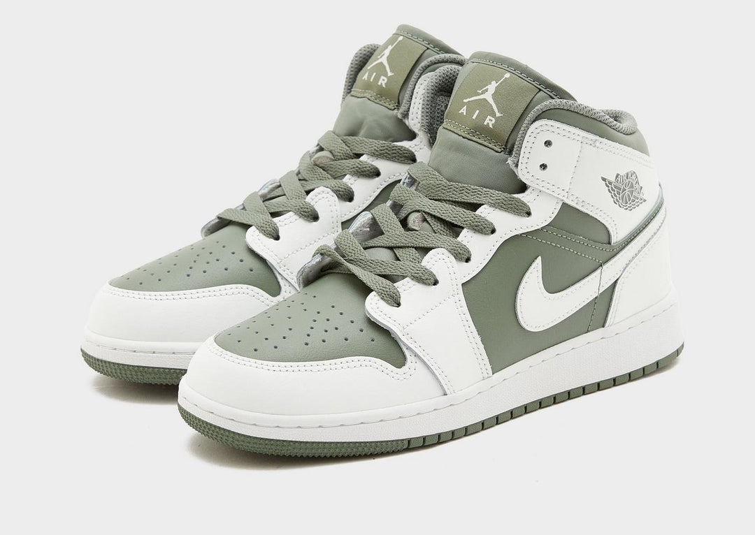 JORDAN AIR 1 MID WHITE GREEN GS