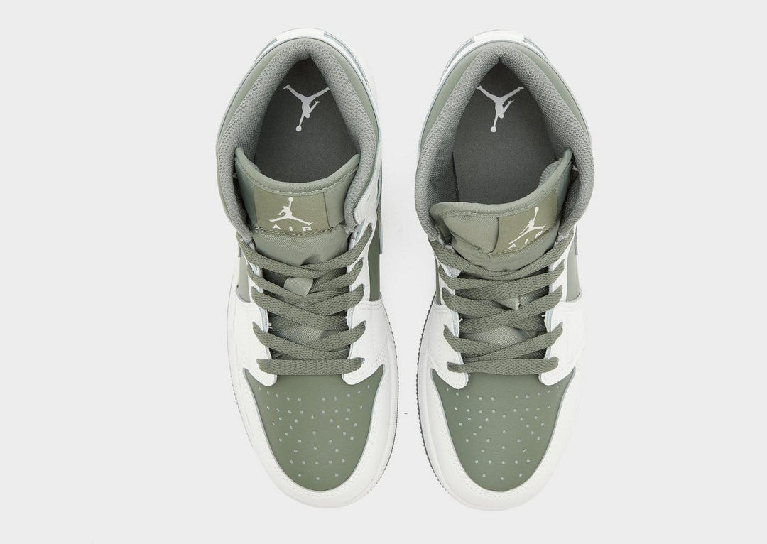 JORDAN AIR 1 MID WHITE GREEN GS