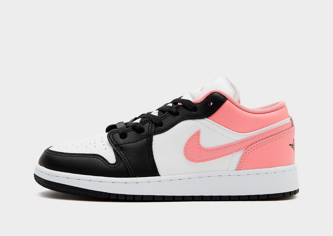 JORDAN AIR 1 LOW BLACK WHITE PINK GAZE GS